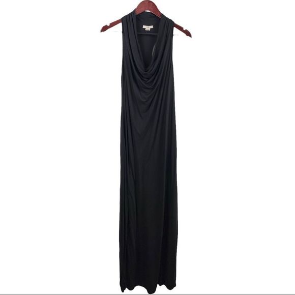 Helmut by Helmut Lang Black Kinetic Cowl Neck Maxi Dress Size M - Picture 2 of 8